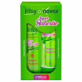 KIT NOVEX SUPER BABOSÃO SHAMPOO + CONDICIONADOR 300ML