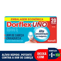 Dorflex Uno Analgésico E Enxaqueca Dipirona 1g 20 Comprimidos
