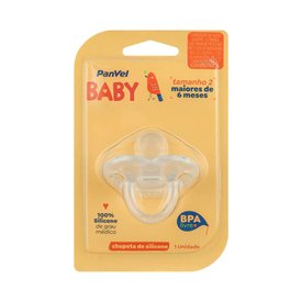 CHUPETA PANVEL BABY SILICONE NEUTRA 6 MESES + 1 UNIDADE