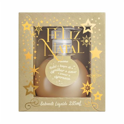 SABONETE LÍQUIDO PANVEL FELIZ NATAL DOURADO 285ML