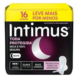 Absorvente Externo Intimus Noturno Toda Protegida Suave Com Abas 16 Unidades