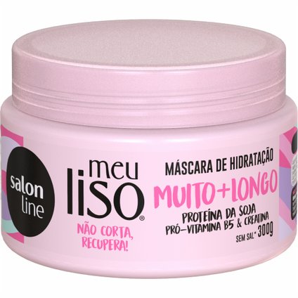MÁSCARA DE TRATAMENTO SALON LINE MEU LISO MUITO + LONGO 300G