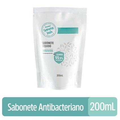 SABONETE LÍQUIDO ANTIBACTERIANO PANVEL SEMPRE BEM REFIL 200ML