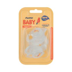 Chupeta Panvel Baby Neutra 6 Meses + 2 Unidades