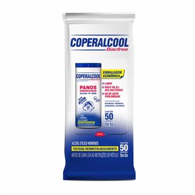 COPERALCOOL BACFREE PANOS UMEDECIDOS - CLASSICO - FLOW PACK - 50 UN. 20X18CM
