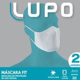 MÁSCARA FIT DE PROTEÇÃO DE USO SOCIAL LUPO COM 2 UNIDADES