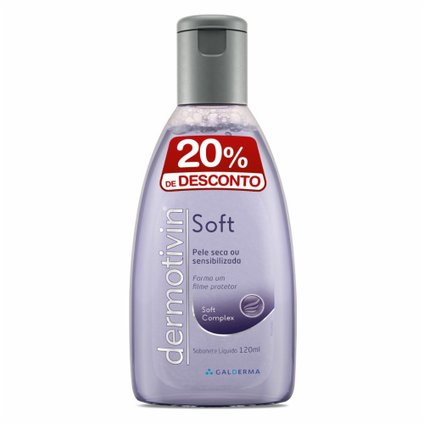 SABONETE LÍQUIDO GALDERMA DERMOTIVIN SOFT 120ML 20% DE DESCONTO