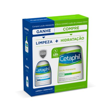 KIT LOÇÃO HIDRATANTE CETAPHIL 473ML  + LOÇÃO DE LIMPEZA 120ML