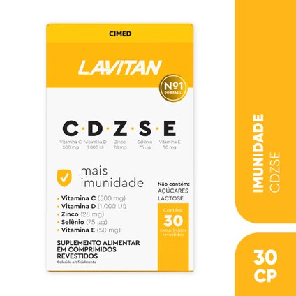 MULTIVITAMÍNICO LAVITAN IMUNIDADE CDZSE COM 30 COMPRIMIDOS
