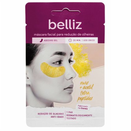 MÁSCARA FACIAL BELLIZ OURO RELAXANTE PARA OLHEIRAS 1 PAR