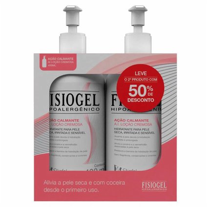 KIT LOÇÃO CREMOSA AI FISIOGEL 400ML 2 UNIDADES 2º COM 50% DESCONTO