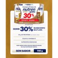 KIT COMPLEMENTO ALIMENTAR NUTREN SENIOR SEM SABOR 1,48KG GANHE 30% DESCONTO NA SEGUNDA LATA
