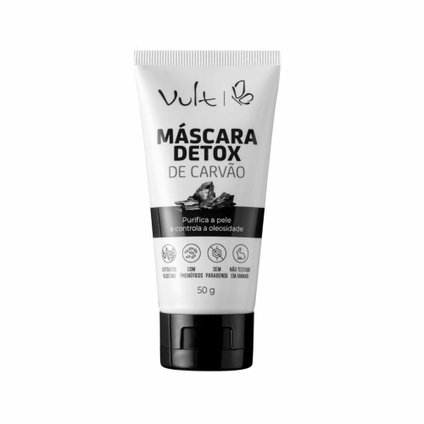 MÁSCARA FACIAL VULT DETOX DE CARVÃO 50G