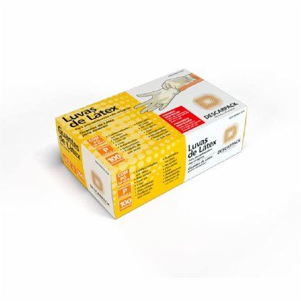 LUVA DE PROCEDIMENTO LATEX COM PÓ P 100 UNIDADES