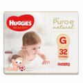 FRALDA HUGGIES NATURAL CARE G COM 32 UNIDADES