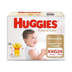 Fralda Huggies Puro E Natural Mega Xxg Com 24 Unidades