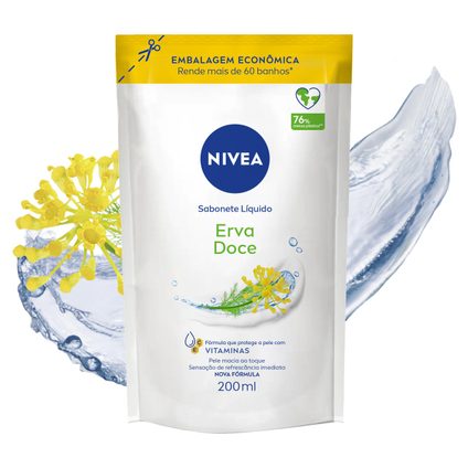 SABONETE LIQUIDO NIVEA ERVA DOCE REFIL 200 ML