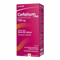 Analgésico Cefalium One Paracetamol 750mg 20 Comprimidos