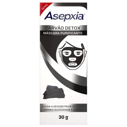 MÁSCARA PURIFICANTE ASEPXIA CARVÃO DETOX 30G