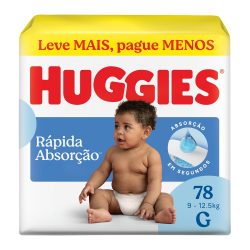 Fralda Huggies Tripla Proteção Hiper G Com 78 Unidades