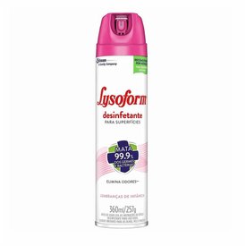 LYSOFORM AEROSSOL DESINFETANTE PARA SUPERFÍCIES LEMBRANÇA DE INFÂNCIA 360ML