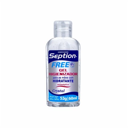 GEL ANTISSÉPTICO SEPTION FREE CRYSTAL 60ML