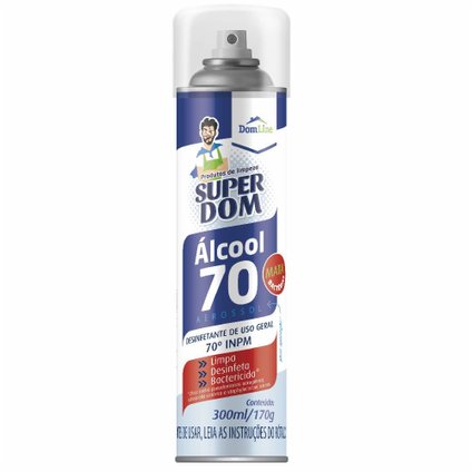 AEROSSOL ANTISSÉPTICO SUPER DOM ÁLCOOL 70 300ML