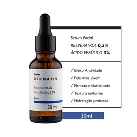 SÉRUM RESVERATROL 0,5% + ÁCIDO FERÚLICO 3% PANVEL DERMATIV 30ML