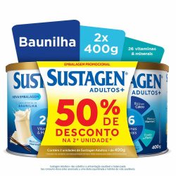 Complemento Alimentar Sustagen Nutrição E Energia Sabor Baunilha 400g Com 50% Na 2ª Unidade