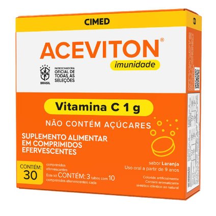 ACEVITON - VITAMINA C 1G 30 COMPRIMIDOS EFERVESCENTE