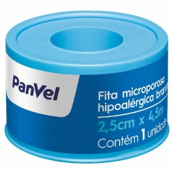 Fita Microporosa Panvel Hipoalergênica Branca 2,5cm X 4,5m