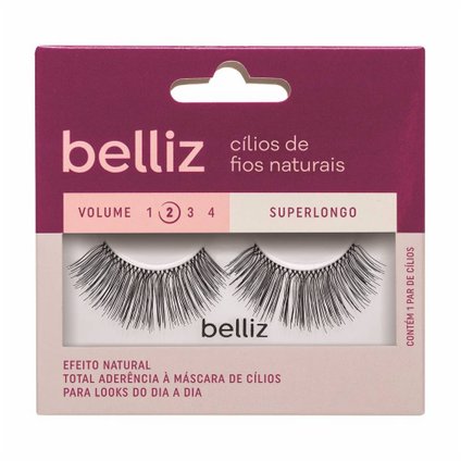 CÍLIOS POSTIÇOS BELLIZ FIOS NATURAIS SUPERLONGO VOLUME 2