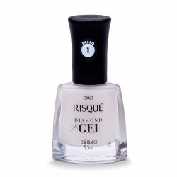 Esmalte Risqué Diamond Gel Chá Branco Cremoso 9,5ml