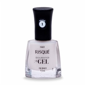 ESMALTE RISQUÉ DIAMOND GEL CHÁ BRANCO CREMOSO 9,5ML