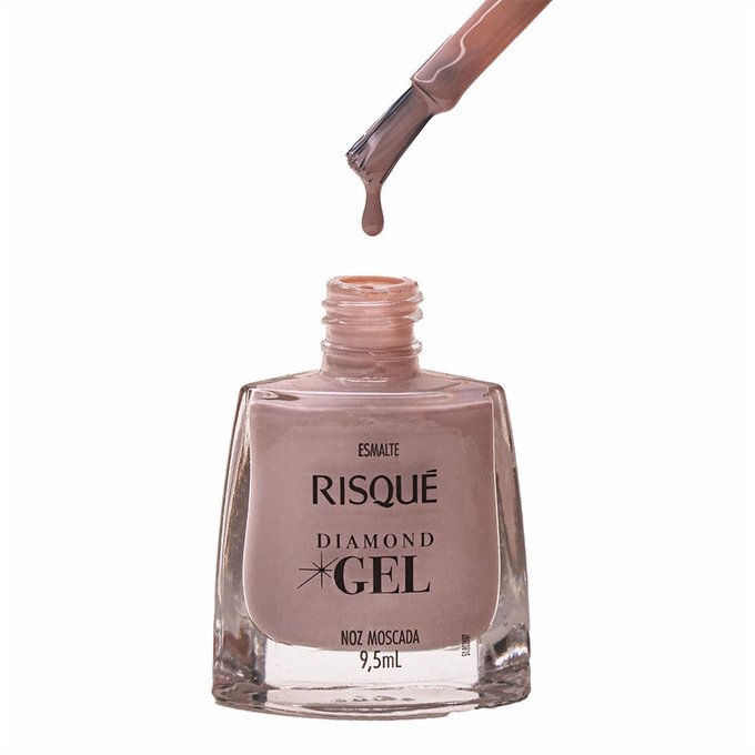 Esmalte Risqué Diamond Gel Noz Moscada Cremoso 9,5ml - PanVel Farmácias