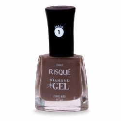 Esmalte Risqué Diamond Gel Couro Nude Cremoso 9,5ml
