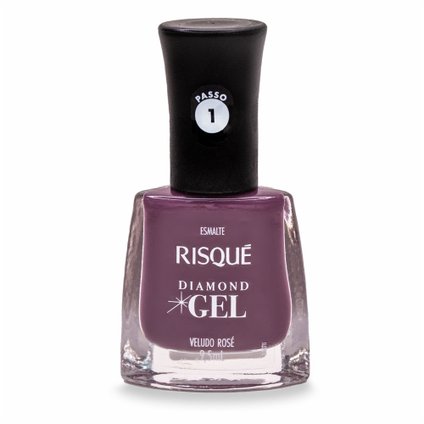 ESMALTE RISQUÉ DIAMOND GEL VELUDO ROSÉ CREMOSO 9,5ML