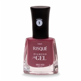 ESMALTE RISQUÉ DIAMOND GEL HIBISCO ROSA CREMOSO 9,5ML