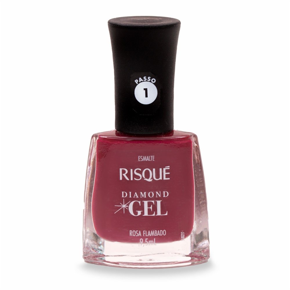 Esmalte Risqué Diamond Gel Rosa Flambado Cremoso 9,5ml - PanVel