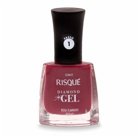 ESMALTE RISQUÉ DIAMOND GEL ROSA FLAMBADO CREMOSO 9,5ML