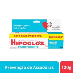 Hipoglós Transparente Creme Preventivo De Assaduras Leve 120g Pague 80g