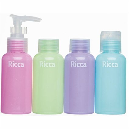 KIT VIAGEM RICCA 4 FRASCOS COLORIDO 80ML