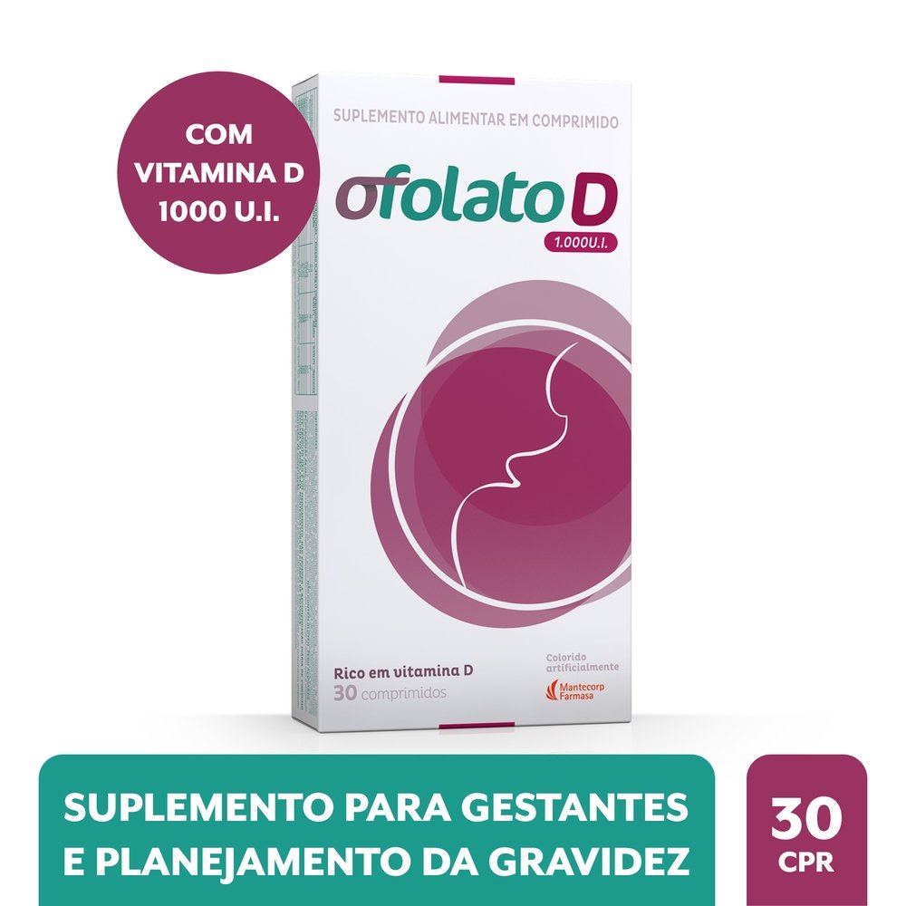 Ofolato - 30 Comprimidos - Vitamina para Gestante