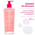 GEL DE LIMPEZA MICELAR BIODERMA SENSIBIO MOUSSANT CALMANTE E HIDRATANTE 500ML