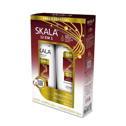 KIT SKALA 12 EM 1 SHAMPOO 325ML + CONDICIONADOR 325ML