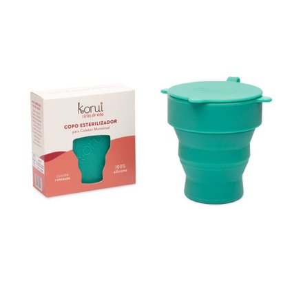 COPO ESTERILIZADOR PARA COLETOR MENSTRUAL KORUI COR FLORESTA