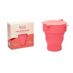 Copo Esterilizador Para Coletor Menstrual Korui Cor Goiaba