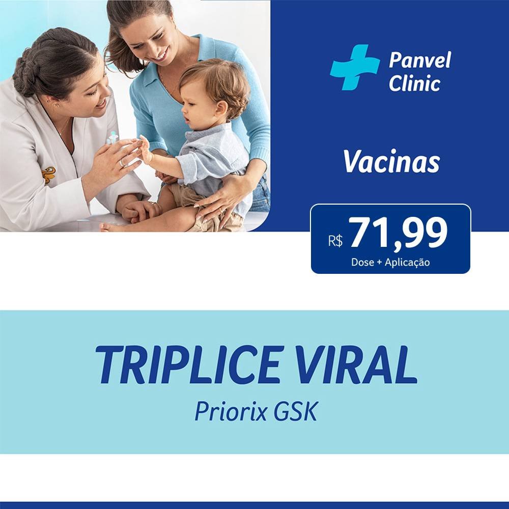 Vacina Triplice Viral (Sarampo, Caxumba E Rubéola) Priorix Gsk - PanVel ...