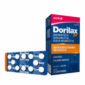 ANALGÉSICO E RELAXANTE MUSCULAR DORILAX DT 12 COMPRIMIDOS