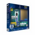 KIT GILLETTE MACH3 AQUAGRIP APARELHO BARBA E LAMINA C/ESPELHO